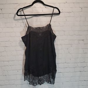 Victoria's Secret black lace sleep tank NWOT size L